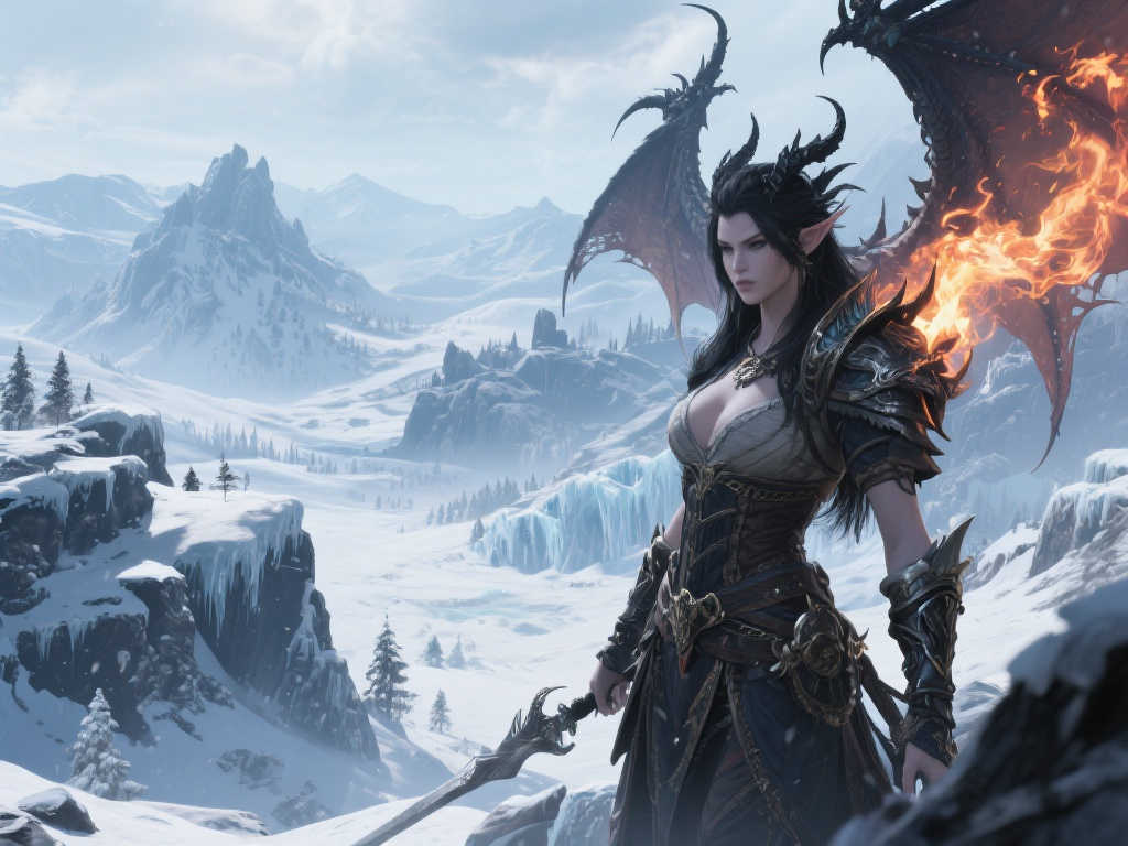 《黑色沙漠》国服震撼升级：雪山秘境，龙女传奇！